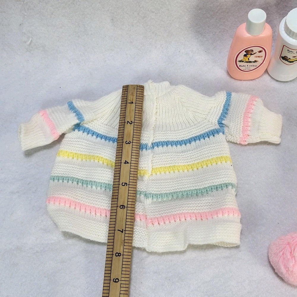 Vintage Baby Doll Clothes Lot Knit Outfits Accessories Bottles Play Set - Picture 10 of 12